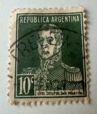 Francobollo argentina 1922 usato  Morlupo