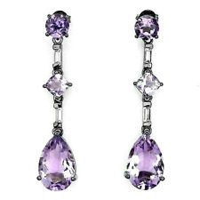 Silver earrings amethyst for sale  INVERNESS