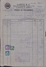 1939 fattura lancia usato 1939 fattura lancia usato  Trappeto