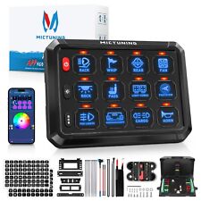 MICTUNING Multifuncional 12 Gang RGB Painel Interruptor Bluetooth Controle de Aplicativo 12V 24V comprar usado  Enviando para Brazil