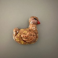 Ímã vintage feito à mão 2" cerâmica floral country colcha pato, usado comprar usado  Enviando para Brazil