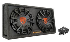 Gabinete de subwoofer automotivo Rockville RG212CA duplo 12" fino ventilado 2000 Watts comprar usado  Enviando para Brazil