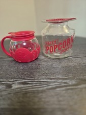 Conjunto de pipoca para micro-ondas – tampas vermelhas de vidro Ecolution & Williams Sonoma, usado comprar usado  Enviando para Brazil
