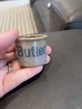 Miniatura vintage de casa de bonecas artesanal de manteiga de crock de grés comprar usado  Enviando para Brazil