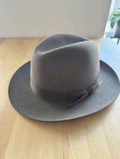 Chapéu JJ Center Olive Fedora 100% feltro pele 7 3/4, usado comprar usado  Enviando para Brazil