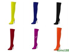 Sapatos femininos clube camurça sintética salto alto com zíper acima do joelho meias botas tamanho EUA comprar usado Sapatos femininos clube camurça sintética salto alto com zíper acima do joelho meias botas tamanho EUA comprar usado  Enviando para Brazil