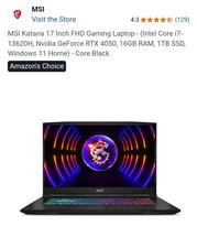 Msi katana b13v for sale  GLOUCESTER