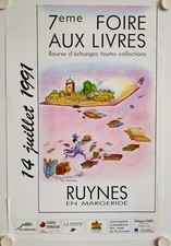 Affiche foire livres d'occasion  La Courtine