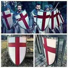 Fantasia Medieval Cavaleiro Batalha Guerreiro Escudo Templário Cruz Vermelha Cruzada Larp comprar usado  Enviando para Brazil