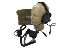 Rádio militar dos EUA TCI LIBERATOR III FONE DE OUVIDO TÁTICO DUPLO COMMS com cabos PTT OD comprar usado  Enviando para Brazil