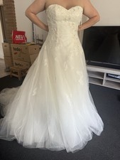 Linien brautkleid größe gebraucht kaufen  Schortens