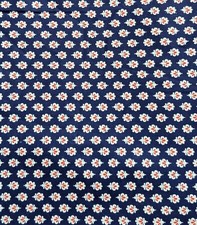 Usado, Tecido de algodão floral azul marinho vintage 36” de largura 3 jardas de comprimento comprar usado  Enviando para Brazil