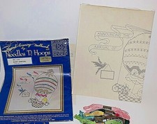 Kit vintage de agulhas e aros chegada do bebê ponto cruz linho não usado Cottagecore , usado comprar usado  Enviando para Brazil