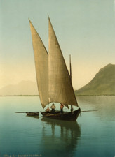Lac léman. barque. d'occasion  Pagny-sur-Moselle