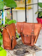 Alforje feito à mão bolsa de motocicleta aprova couro 2 alforjes laterais 11", usado comprar usado  Enviando para Brazil
