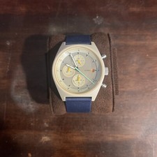 Detomaso D10 Chrono solar cinza e amarelo. Alça azul. Com caixa! comprar usado  Enviando para Brazil