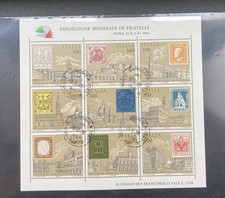 1985 italia foglietto usato  Busalla