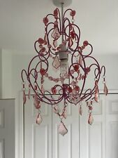 Pink chandelier light for sale  AYLESBURY