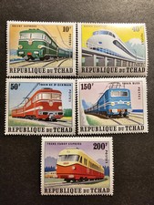 Timbre tchad trains d'occasion  Castelnau-le-Lez