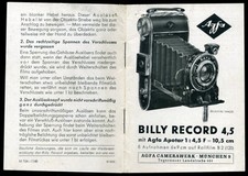 Istruzioni agfa billy usato  Vergato