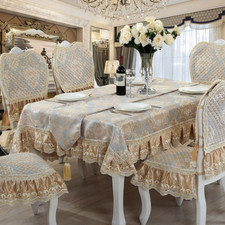 Juego de cojines para silla estilo europeo mantel a prueba de polvo banquete mantel hogar segunda mano  Embacar hacia Mexico