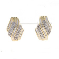 Oro Amarillo Diamante Bypass Aro J Pendientes - 10k Rnd & Baguette 1.00ctw Omega comprar usado Oro Amarillo Diamante Bypass Aro J Pendientes - 10k Rnd & Baguette 1.00ctw Omega comprar usado  Enviando para Brazil