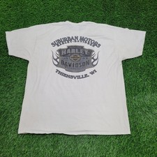 Camisa Harley Davidson 2XL 25x30 branca motores suburbanos comprar usado  Enviando para Brazil