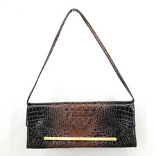 Bolsa Brahmin Feminina Couro Marrom Jacaré Em Relevo Bolsa de Mão Alça Pecan comprar usado  Enviando para Brazil
