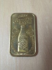 Barra de arte de latón rara vintage 1988 Coca Cola The Ozarks 75 aniversario segunda mano  Embacar hacia Mexico