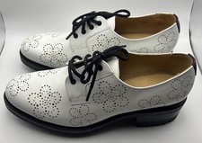 Oxford Feminino The Office Of Angela Scott Couro Patenteado Branco Perfurado 40 comprar usado  Enviando para Brazil