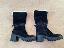 Black suede boots for sale  UK