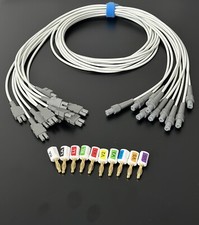 GE Mac 5000 ECG Leadwire Conjunto de 10 com Adaptadores Banana - Envio no Mesmo Dia comprar usado  Enviando para Brazil
