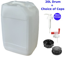 20 LITROS 20L JERRYCAN JERRICAN RECIPIENTE DE ÁGUA SEGURO PARA ALIMENTOS TAMBOR PARAFUSO TORNEIRA TAMPA BOMBA comprar usado  Enviando para Brazil