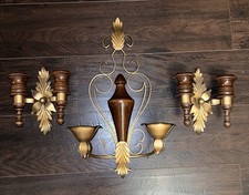 wood harp wall sconces for sale  Decatur