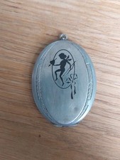 Jugendstil alpacca medaillon gebraucht kaufen  Kleinblittersdorf