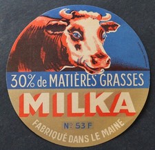 Etiquette fromage milka d'occasion  Nantes-