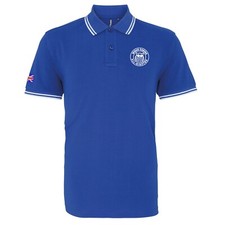 Camisa polo masculina Wigan Casino All Nighter ponta com logotipo bordado. Retrô. comprar usado  Enviando para Brazil