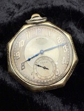 Estojo octógono 1924 Elgin 345 modelo 3 17J 12s GF. Corrida!! Relógio de bolso comprar usado  Enviando para Brazil