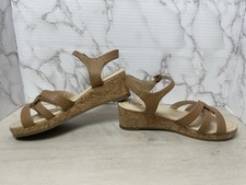 Sandália Nordstroms Rack Feminina Bronzeada Natural Jackie Wedge Sapato Tamanho 2M Nova, usado comprar usado  Enviando para Brazil