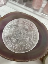 Round selenite coaster for sale  DONCASTER