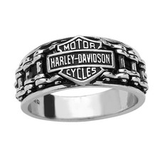  Anel de corrente masculino de prata esterlina para motocicleta Harley-Davidson ® 10 / HDR0260 comprar usado  Enviando para Brazil
