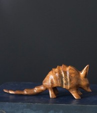 Glazed wooden armadillo for sale  LEVEN