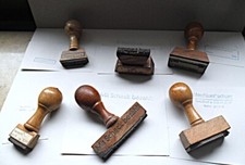 Alte firmenstempel holzstempel gebraucht kaufen  Asbach