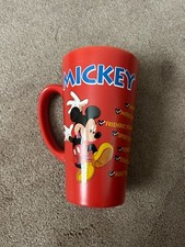  Mickey Mouse Disney Store~Caneca de Café Latte Tall~Lista de Verificação Vermelha comprar usado  Enviando para Brazil