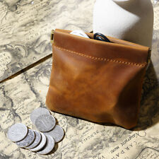 Nova Mini Bolsa de Maquiagem Crazy Horse Couro Armazenamento Bolsa de Moedas Portátil Feminina Feminina Feminina comprar usado  Enviando para Brazil