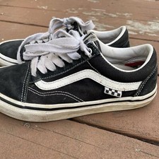 Sapatos Vans PopCush Masculino TAMANHO 5 Preto Branco Lona Skate Old Skool 500714 comprar usado  Enviando para Brazil