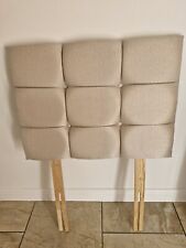 Padded headboard beige for sale  CHESTERFIELD