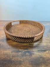 Vintage rattan tray for sale  SUDBURY