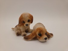 Par vintage de cães/filhotes flocados com olhos par de dois, usado comprar usado Par vintage de cães/filhotes flocados com olhos par de dois, usado comprar usado  Enviando para Brazil