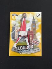 Bukayo Saka 2023-24 Topps Chrom UEFA London Calling Gold 15/50 #LC-14 na sprzedaż  Wysyłka do Poland